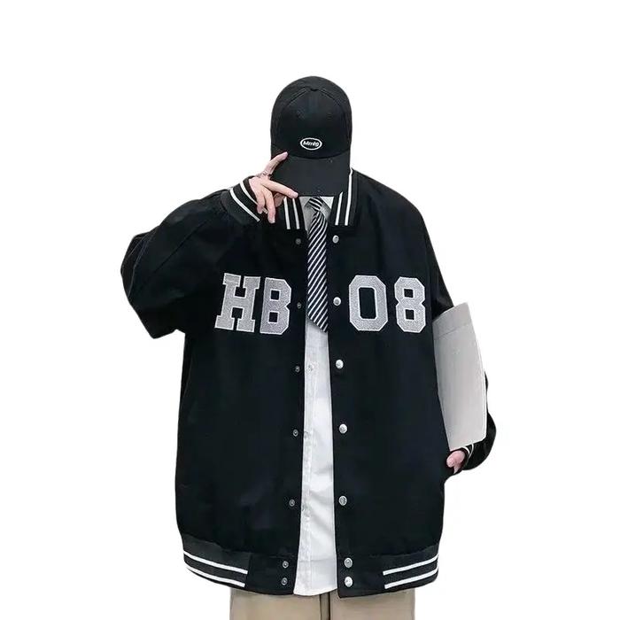 Jaket Baseball Big Size ( S - 6XL Varsity Kancing HB 08 HB08 Bomber Unisex 6XL 5XL 4XL 3XL 2XL XL L