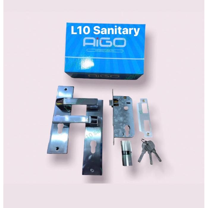 Kunci Pintu MEDIUM AIGO 20cm / Handle Gagang Pintu MEDIUM AIGO Silver