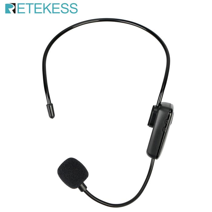 Retekess Tr503 Headset Pemancar Mikrofon Nirkabel FM untuk Penguat
