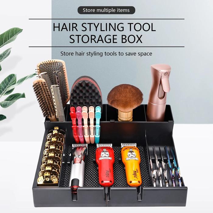Professional Barber Clipper Tray Beauty Stylist Tool Box Barber Hair
