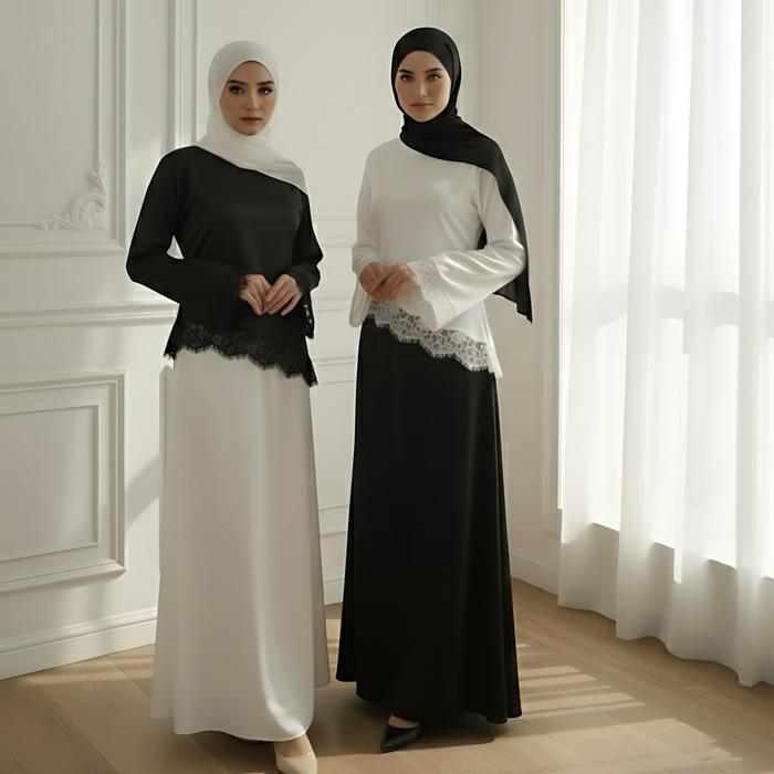 SALEEHA Lace Top by Everydayrtw / Blouse / Layering Lace skirt / Atasan renda  / Raya Collection Sil
