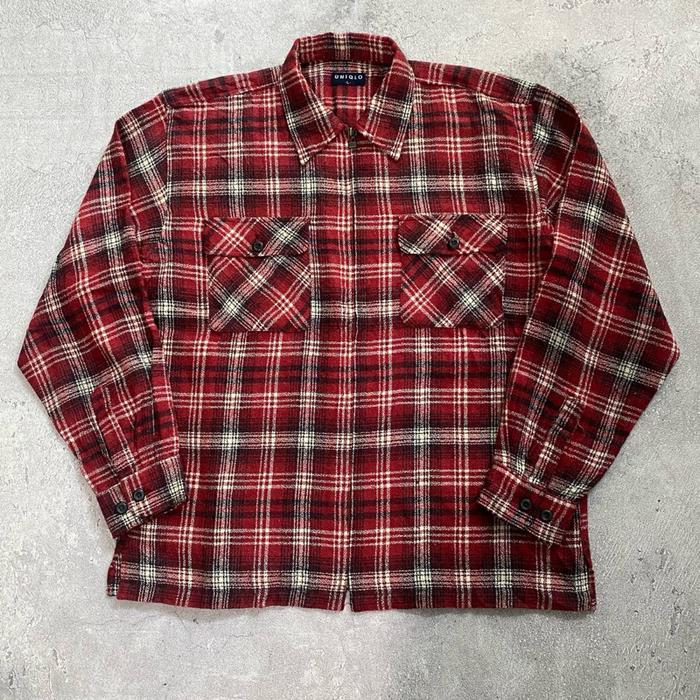 Uniqlo Zip Flanel Shirt Veterano Flanel