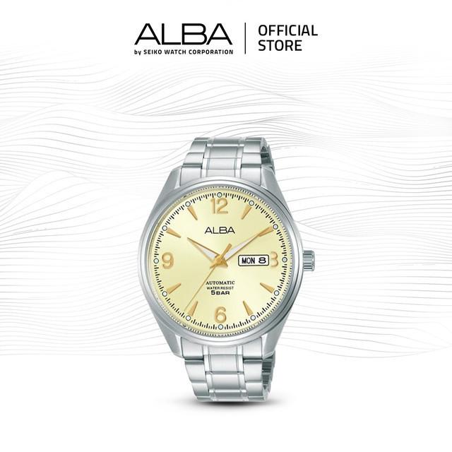 ALBA Jam Tangan Pria AL4155 Automatic Stainless Steel Silver Watch