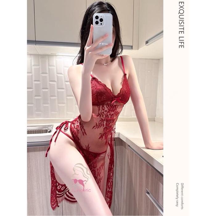 SEXY LINGERIE HOT / BAJU TIDUR WANITA DEWASA JUMBO/ NIGHTDRESS SEXY / LINGERIE BROKAT LACE SEKSI / B