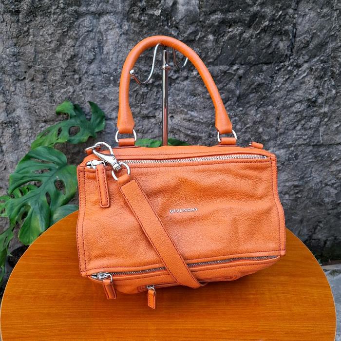 Givenchy Orange Sugar Goatskin Leather Medium Pandora Bag