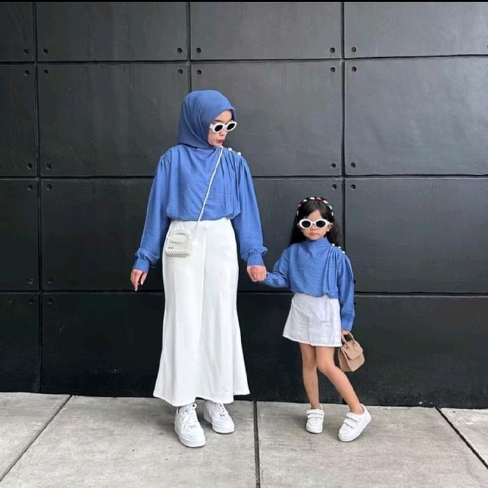 Zia Couple Ibu Dan Anak Perempuan / Baju Couple Ibu Dan Anak Perempuan / Blouse Couple Ibu Anak Pere