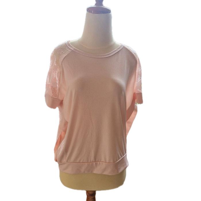 Blouse Wanita Rose Soft Pink V123 Preloved