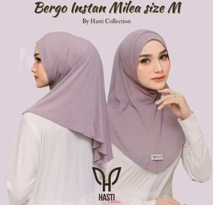 Hasti Bergo Instan Milea Size M By Hasti Collection Hijab Instan Kualitas Terbaik