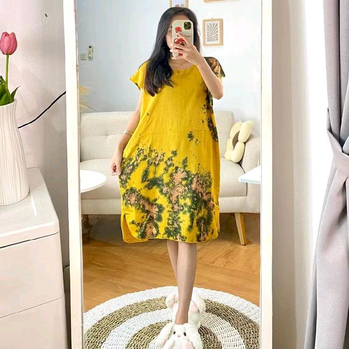 COD Daster Rayon Premium Jumbo Standar & Standar Motif Polos Polkadot Tiedye Bahan Adem Nyaman untuk