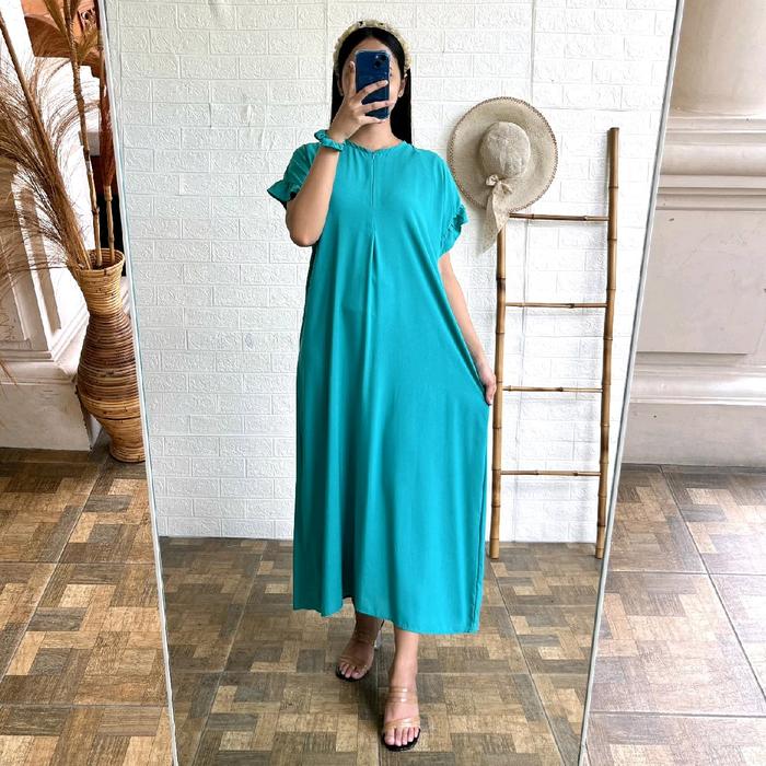 HABEL BASIC LONG HOMEDRESS (LD 124CM - PB 126CM) DASTER POLOS WANITA BAHAN ADEM
