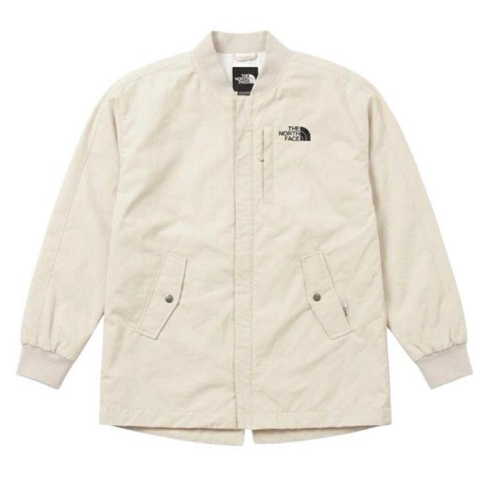 Jaket Anak TNF Cream Windbreaker Bomber Coat (7-9 Y)