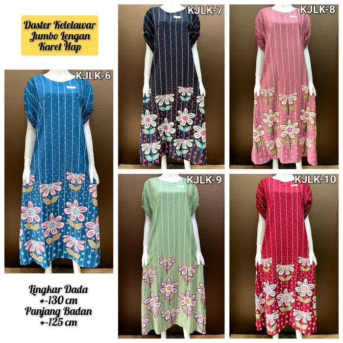 Daster Hap Kelelawar Jumbo Lengan Karet Premium Cantik Bsize Lowo Adem Viral Kekinian Kain Nyaman Ba