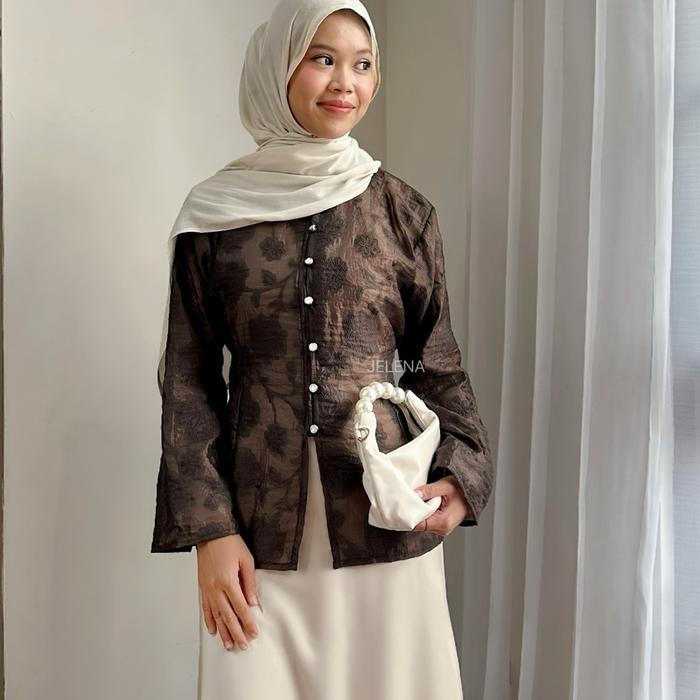 Celin Blouse Kemeja - JELENA - | Atasan Wanita Formal Kondangan Daily