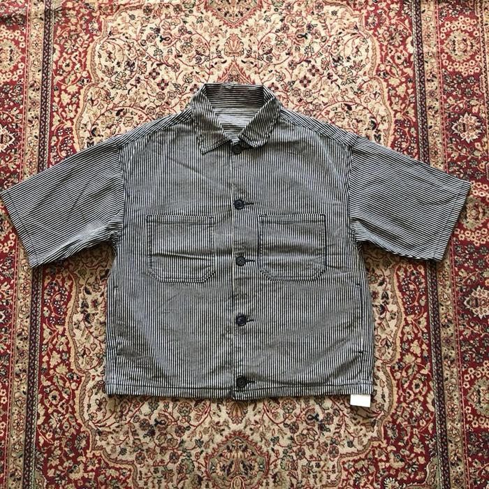 Jaket Gu chef hickory short sleeve work jacket Vintage work jacket j192