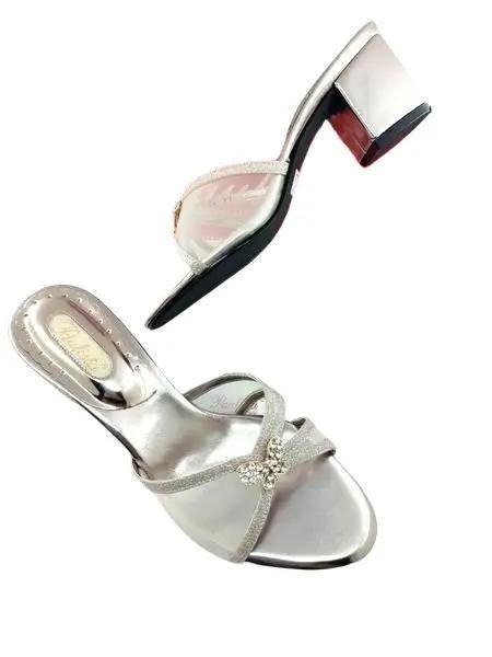 Paulista Selop Pesta Wanita TL7004 Heels 5cm Glitter & Brukat Mewah Nyaman Pearl - Shoes