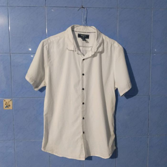 kemeja lengan pendek forever 21 men