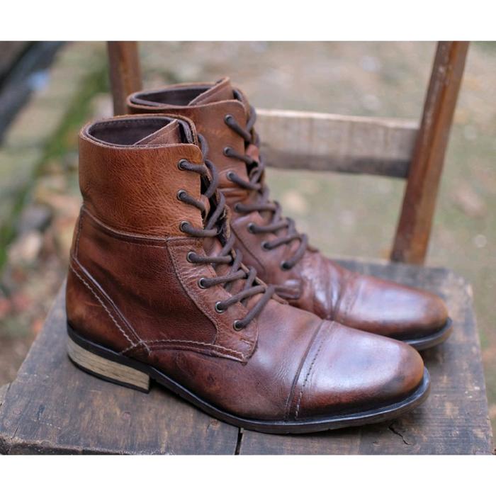Sepatu Boot Boots Made in Portugal Leather Kulit Tebal Vintage not Timberland Caterpillar Clarks Par