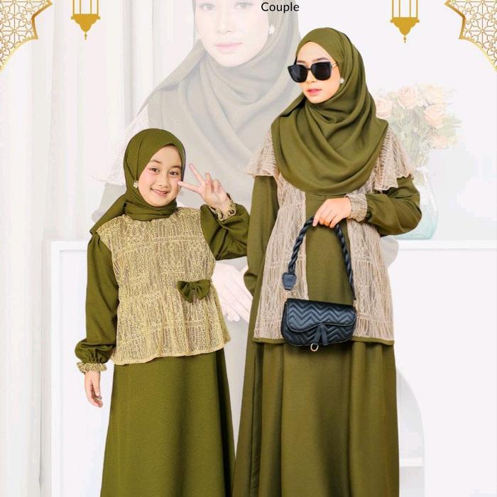 gamis shahia ibu semi outer brukat lebaran 2024 terbaru terlaris ternama brand Qabila