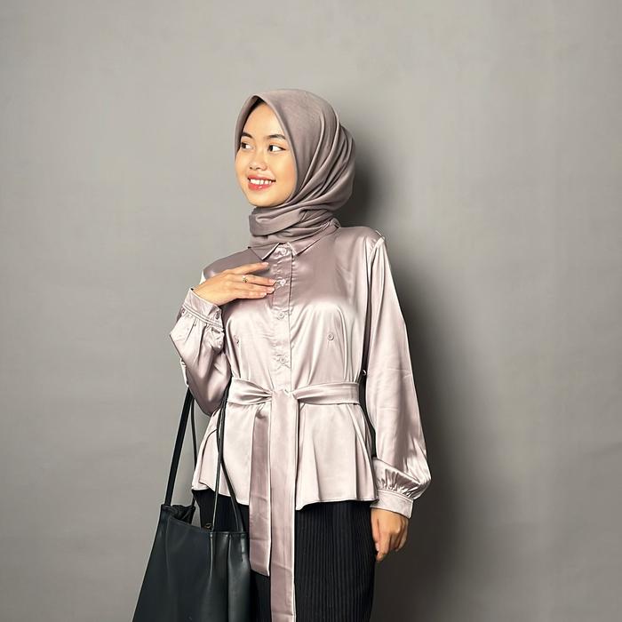 LUNA SHIRT SATIN / KEMEJA SATIN / SATIN SHIRT / KEMEJA SILK