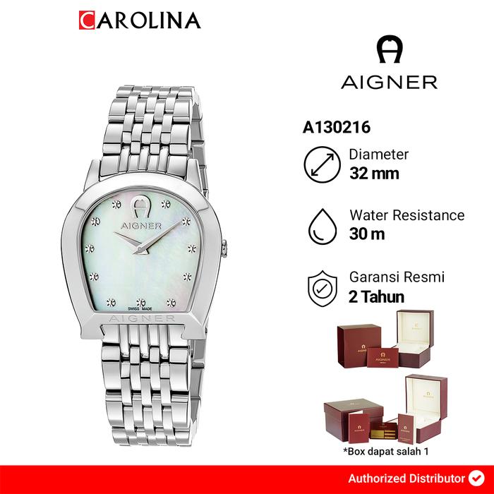 Jam Tangan Wanita AIGNER A130216 White Dial Stainless Steel Strap