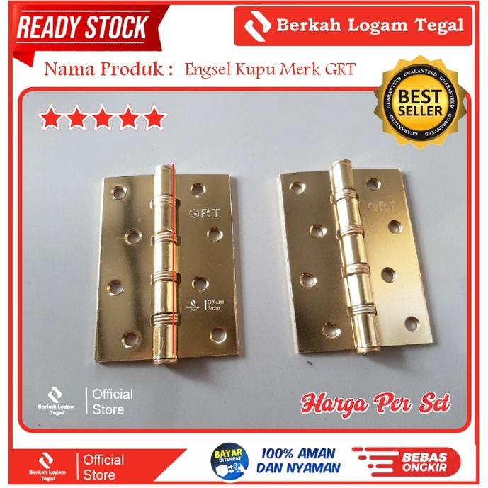 Engsel Pintu 4 inchi 4 x 3 Merek GRT Warna Gold Emas