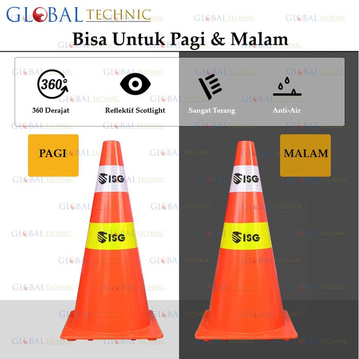 Safety Traffic Cone 72Cm Pvc Plastic / Kerucut Lalu Lintas Plastik Pvc