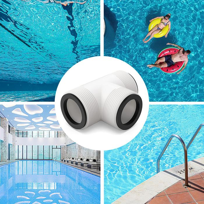 Pool Hose Extender with 3 L Rings Pool Pump Hose Tee T-Joint Connector Ground Pool Hose Connector f