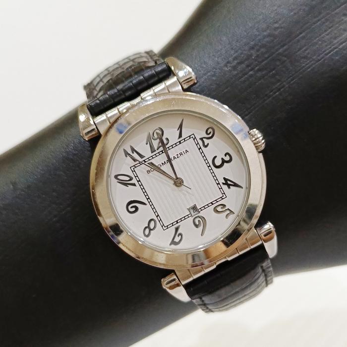 Jam Tangan BCBG Max Azria Classic Slim Case Quartz Watch Pria Wanita Original Asli Mewah Terbaru
