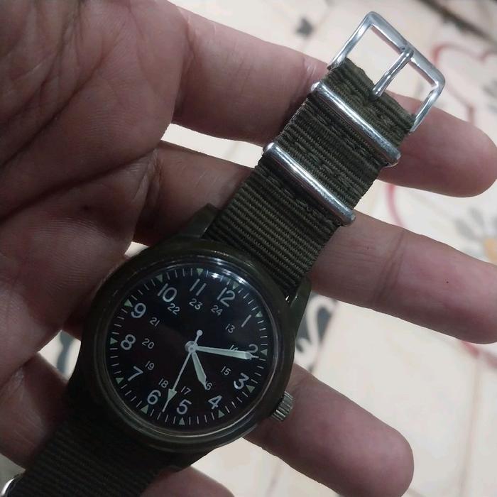 Jam Tangan Model Army DAISO Battery DAISO Quartz