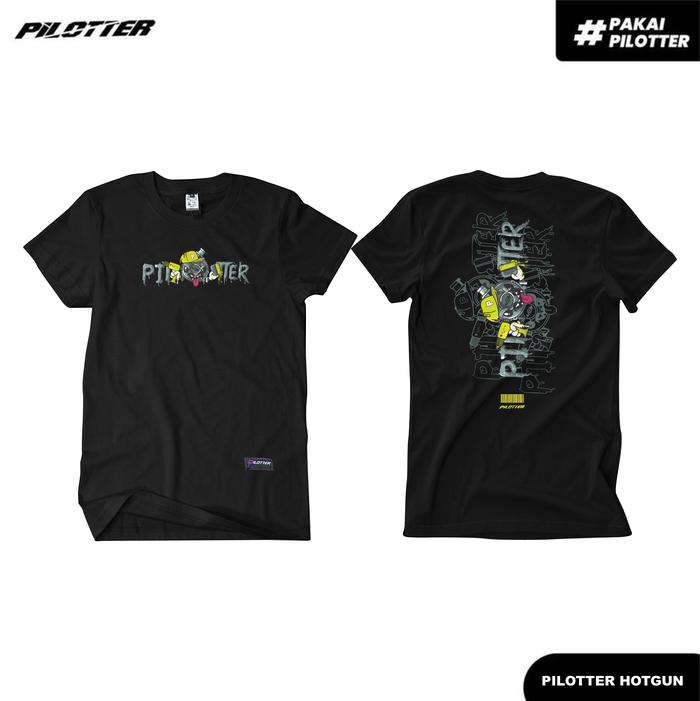 [COD] KAOS PILOTTER HOTGUN HITAM ORIGINAL - PLTR-385 - PILOTTER HOTGUN, S