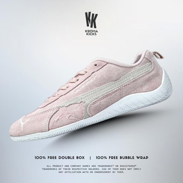 BLCG x Puma Speedcat Suede Distressed Pink White Sneaker Sepatu WSDSD 5090 (Size 36-45)