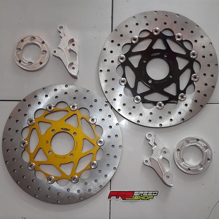 DISC PIRINGAN PSM BRAKET 300MM SATRIA 2TAK HIU LUMBA STD RCB NISSIN 2P