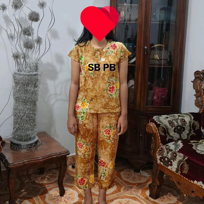 Sunan setelan baju tidur sunan baju nyaman warna cerah motif bunga trendy