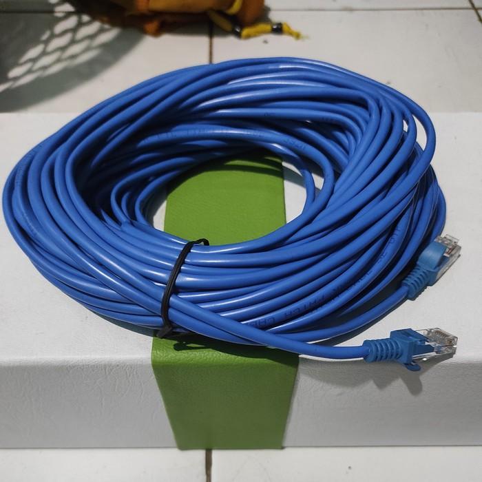 Kabel LAN UTP 20M RJ45 Cat 5e Cable 20 Meter terpasang konektor cat5e Pabrikan NYK