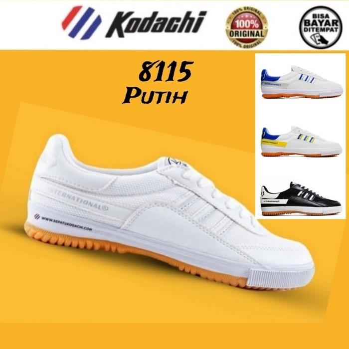 KODACHI Sepatu Capung Badminton Joging Lari Cowok Original Kodaci 8115 Putih Tali Retro Klasik 37-42