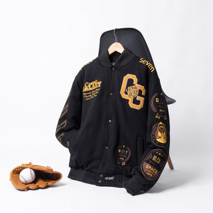 EKSAMAKET - VARSITY JACKET COSMIC FULL BLACK