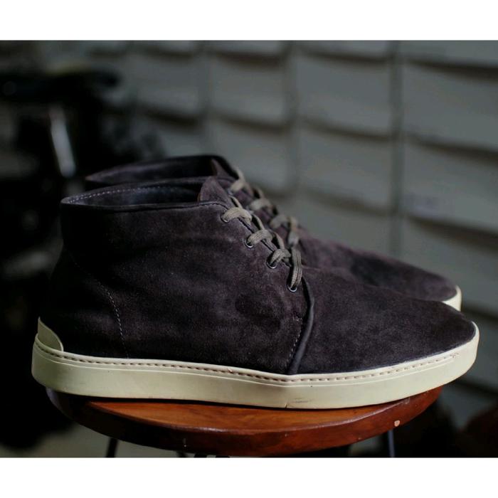 Sepatu Chukka Boot Rag & Bone New York Dark Grey Leather Suede Kulit Vintage not  Dr Martens Vans Co