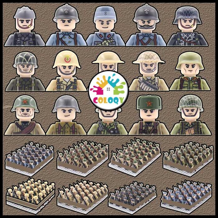 New Kids Building Block Toys WW2 Military Figures Building Blocks