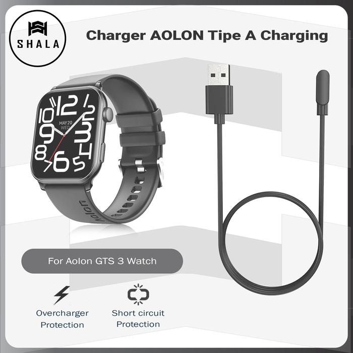 Kabel Charger Aolon GTS 3 Smartwatch Tipe A Charging