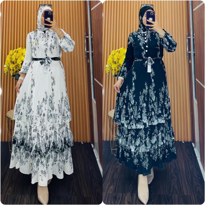 Gamis set hijab prisket Dubai v 2