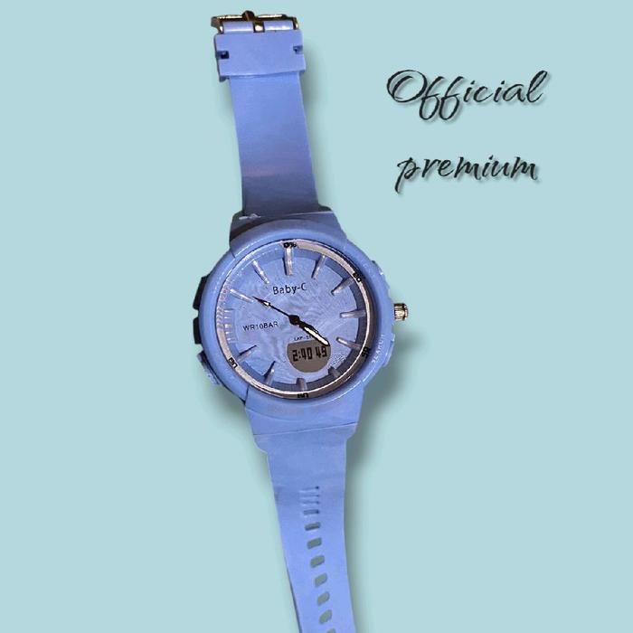 Baby-C Jam Tangan Wanita WR10Bar Biru Langit Official Premium dengan Desain Eksklusif