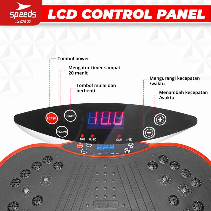 SPEEDS Body Slimmer 470mm Alat Pelangsing Olahraga Massager Pijat Getar Penghancur Lemak 070-22