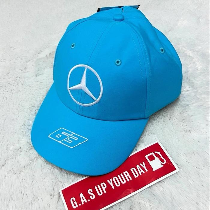 Mercedes AMG Petronas F1 Team Official Merchandise George Russell Driver Dad Cap-Light Blue