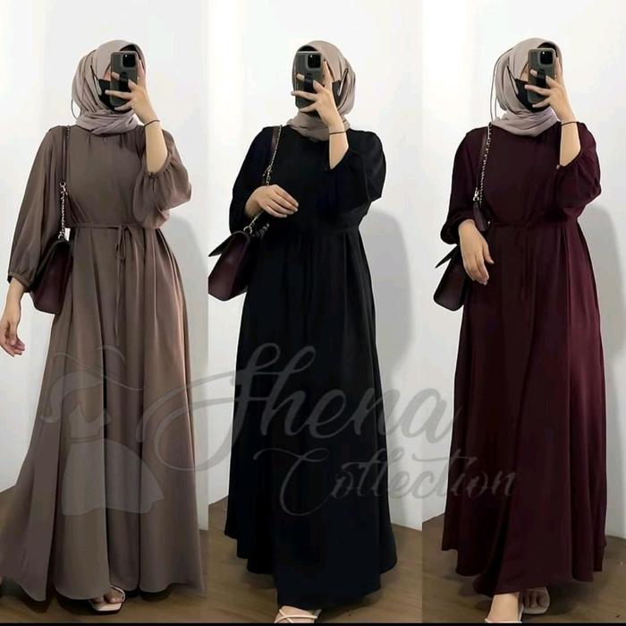 DANIRA GAMIS ABAYA CRINKLE BUSUI//DRESS CRINKLE WANITA TANGAN KANCING danira  dress
