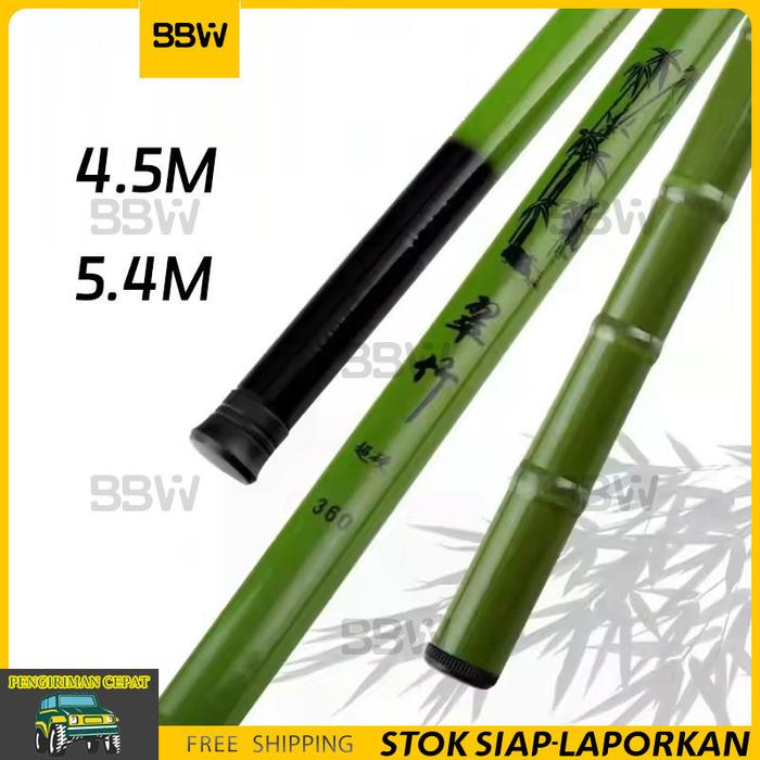 Joran Tegek Kagawa Hijau Bamboo 270 360 450 540 630 Fiber Medium Bayar Di Tempat Joran Tegek Action 