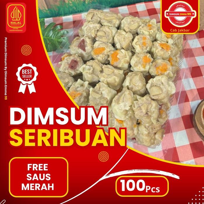 GROSIR NEW!! Kemasan Twinwal Dimsum MINI Frozen isi 100 Mix Topping Free Saus Merah