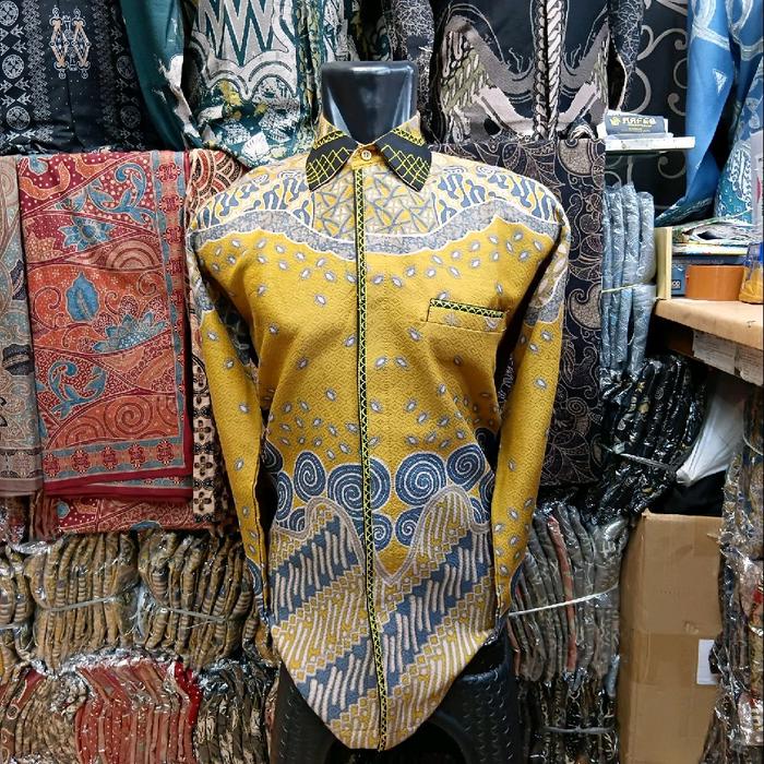 KEMEJA  BATIK EXLUSIVE JAITAN SMOK BORDIR BAHAN DOLBY SERAT SUTRA