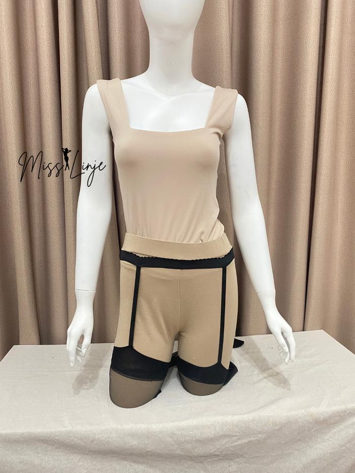 MissLinje Stocking Stoking Plus Garter Belt Polos Sexy Wanita Muat Sampai Big Size Jumbo ST20
