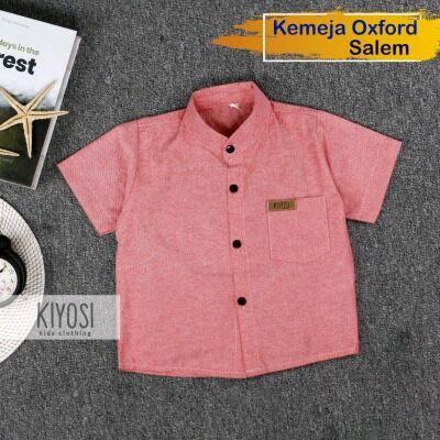KIYOSI Kemeja Anak Osford Polos Laki-Laki Lengan Pendek Best Seller 1-6 Tahun Kids