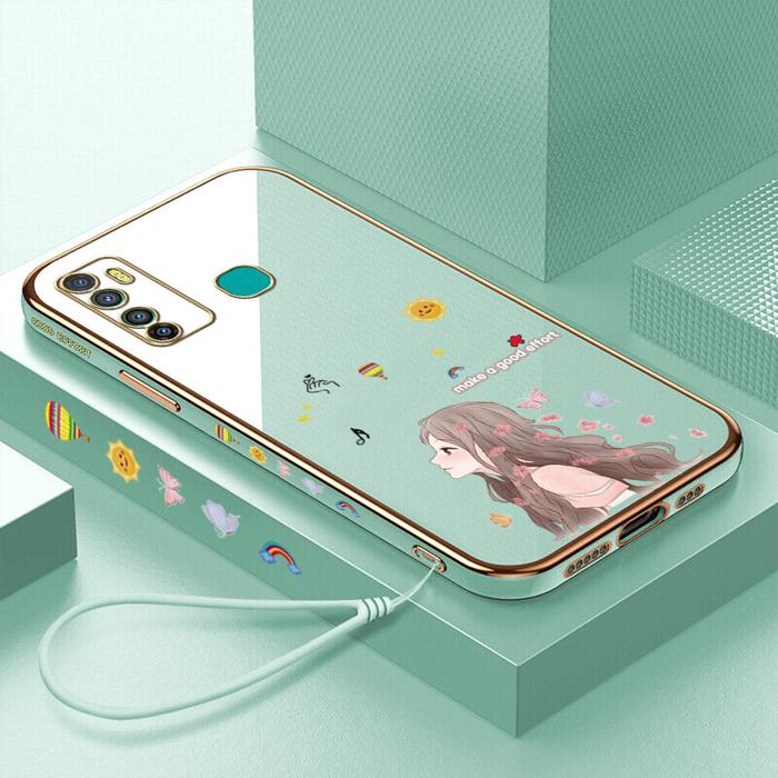 Hontinga Casing Ponsel Infinix Hot 9 Hot9 Play, Casing Karet Berlapis